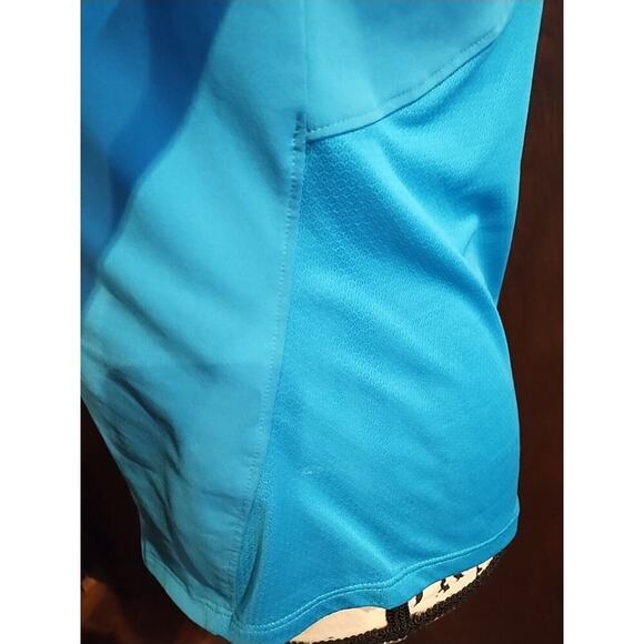 Under Armour Run Womens Small 1/2 Zip Athletic Running turquoise blue top Active - Picture 3 of 5